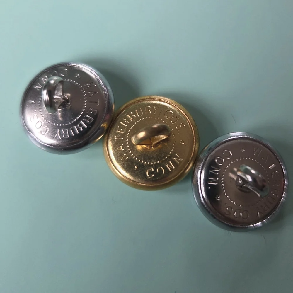 Vintage Waterbury Uniform Buttons Lot of 3 Massachusetts State Seal & “P” Police